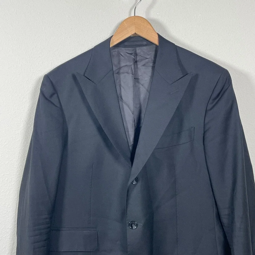 SuitSupply Blazer Mens 42R Black 3-Button Wool Sport Coat Business Classic‎